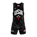 USA - Men - Weightlifting Singlet 2k22 Black